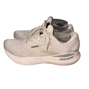 Brooks Adrenaline GTS Womens 10 B White Running Shoes Stability Athletic Trainer